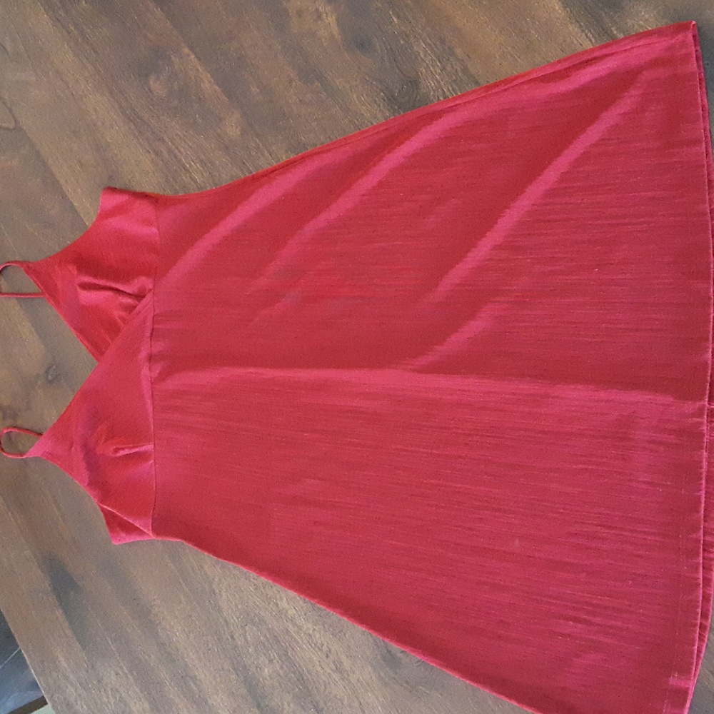 Very Red Slip Dress
